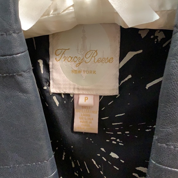 Tracy Reese Cropped Leather Jacket - Picture 2 of 8